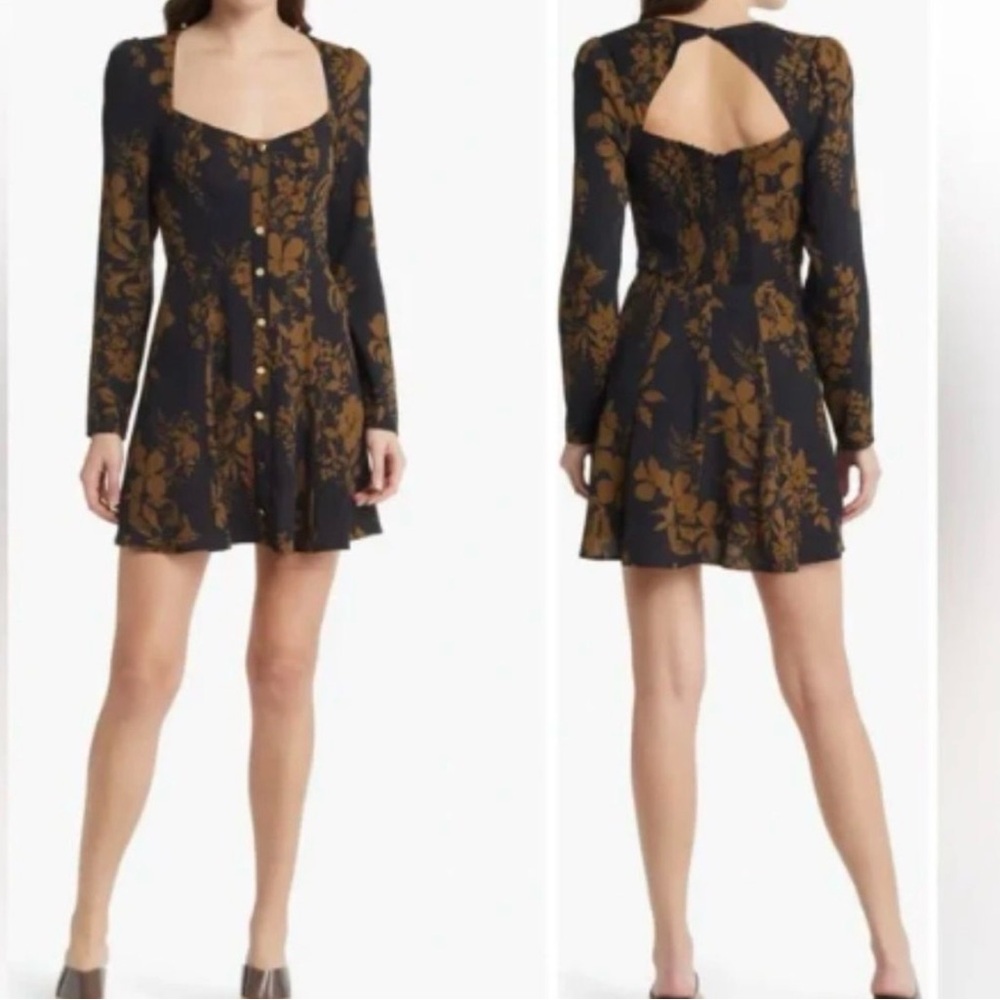 Reformation Indria cutout floral mini dress sz 6 NWOT